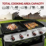 Royal Gourmet Propane Grill and Griddle Combo Set