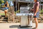 Monument Grills 4-Burner Propane Gas Grill with Side Burner