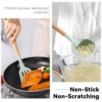 15-Piece Silicone Camping Utensils Set in Green