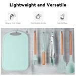 15-Piece Silicone Camping Utensils Set in Green