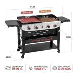 Royal Gourmet Propane Grill and Griddle Combo Set