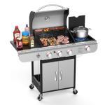 Propane Grill with 3 Burners and Side Burner