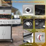 Propane Grill with 3 Burners and Side Burner
