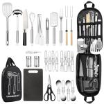28-Piece Stainless Steel Camping Grill Tool Set