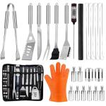 28-Piece Stainless Steel BBQ Grill Tool Set