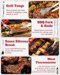 28-Piece Stainless Steel BBQ Grill Tool Set