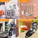 28-Piece Stainless Steel Camping Grill Tool Set