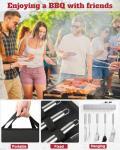 28-Piece Stainless Steel BBQ Grill Tool Set