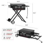 Royal Gourmet 3-Burner Gas Griddle with Stand