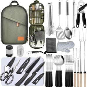 31-Piece Camping Cooking Utensils Set