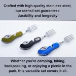 Stainless Steel Camping Cutlery and Utensil Set
