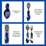 Stainless Steel Camping Cutlery and Utensil Set