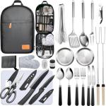 24-Piece Camping Cooking and Grilling Set