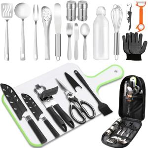 AOFUXTI Portable Camping Cooking Utensils Set