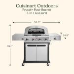 Cuisinart 4-Burner 3-in-1 Gas Grill and Griddle