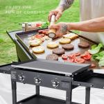 SKOK 31.5" Foldable Gas Griddle with Side Shelves