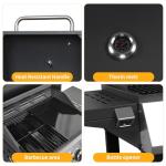 3-Burner Portable Gas Grill with Cast Iron Grates