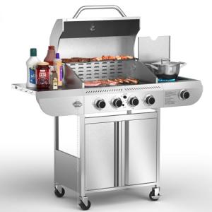 Electactic Heavy-Duty 4-Burner Gas Grill
