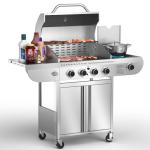 Electactic Heavy-Duty 4-Burner Gas Grill