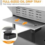 4 Burner Stainless Steel Propane Grill with Side Burner