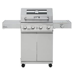 Monument 4-Burner Propane Gas Grill with Side Burner