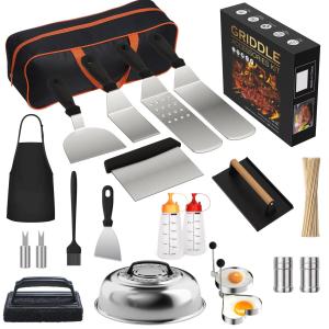 120-Piece Griddle Accessories Kit with Dome & Press