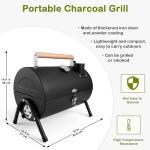 Leonyo Portable Charcoal Grill for Outdoor BBQ