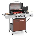 4-Burner Propane Gas BBQ Grill with Side Burner