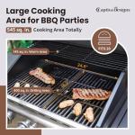 4-Burner Propane Gas BBQ Grill with Side Burner