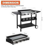 Hykolity 4-Burner Flat Top Gas Griddle