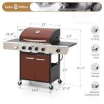 Sophia & William 4-Burner Stainless Steel BBQ Grill