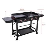 Royal Gourmet 4-Burner Portable Gas Grill & Griddle