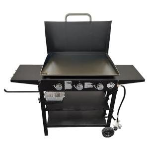 Gas Griddle with Hinged Hood and Wind Guards