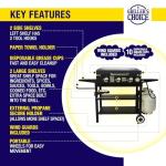 Gas Griddle with Hinged Hood and Wind Guards