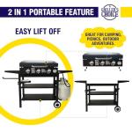 Gas Griddle with Hinged Hood and Wind Guards