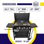 Gas Griddle with Hinged Hood and Wind Guards