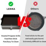 LERIKA 18" Non-Stick Propane Grill for BBQ