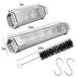 Stainless Steel Pellet Smoker Tube Set with Brush