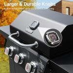 Brand-Man 3-Burner Propane Gas Grill with Thermometer