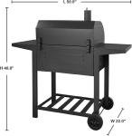 Royal Gourmet 24-Inch Charcoal Grill for Backyard BBQ