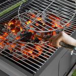 HAPPYGRILL Charcoal BBQ Grill with Side Tables
