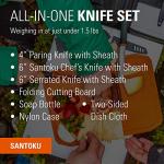 GSI Outdoors Camping Santoku Knife Set - Grey