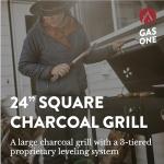 Gas One 24-Inch Charcoal Grill and Smoker
