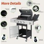 Zolyndo 3-Burner Stainless Steel Propane Grill
