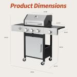 Zolyndo 3-Burner Stainless Steel Propane Grill