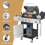 Livavega 3-Burner Propane Grill with Side Burner