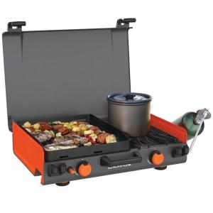 14” Portable Propane Camping Griddle with Side Burner