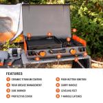 14” Black Propane Griddle with Side Burner