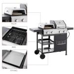FULOL 4-Burner Propane Grill and Griddle Combo
