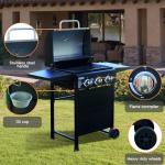 3-Burner Propane Grill with Foldable Shelves